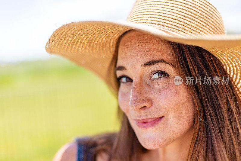 Redhead Millennial Female in Western Colorado Outdoors in Summer